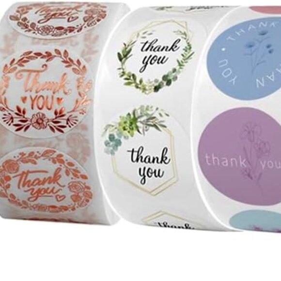Thank You Stickers💜3000 Sticker Bundle - 6 Rolls - Small  Business - Picture 7 of 10
